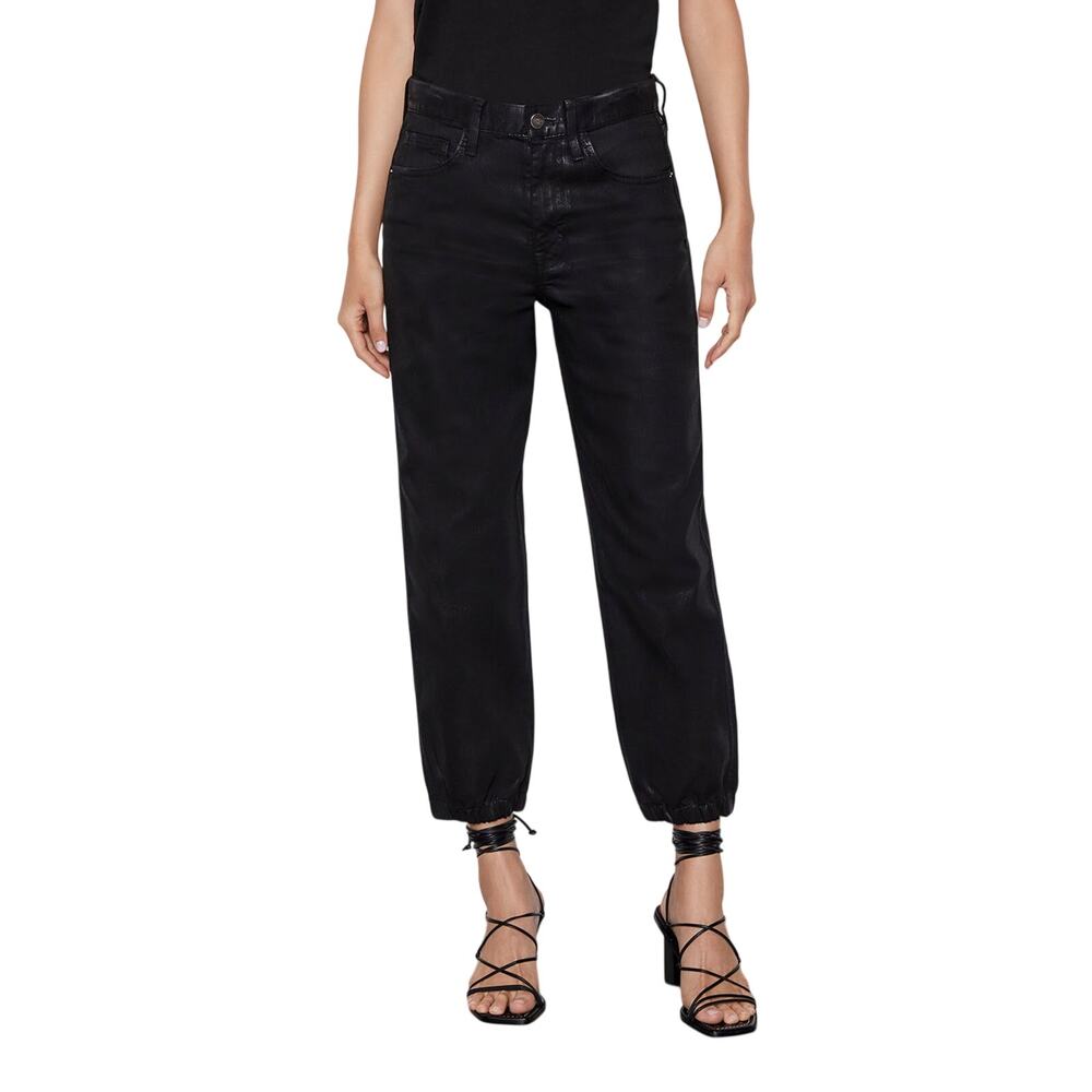 Frame Sleek Noir Coated The Lounge Jean Pants Size 24 NWT